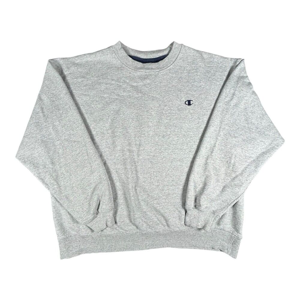Vintage Y2K Champion Silver Tag Gray Crewneck Pullover Sweatshirt Size XL